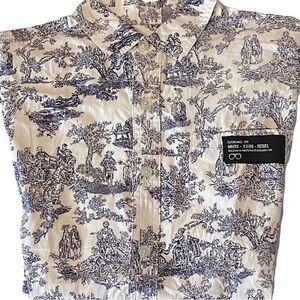 MOSTLY HEARD RARELY SEEN Skeleton Ghost Button Shirt